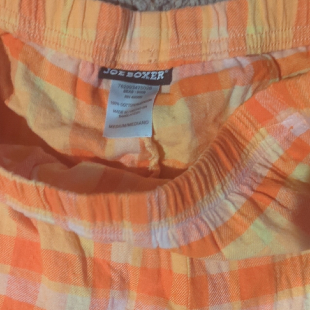 Joe Boxer Bright Orange Checkered Shorts
